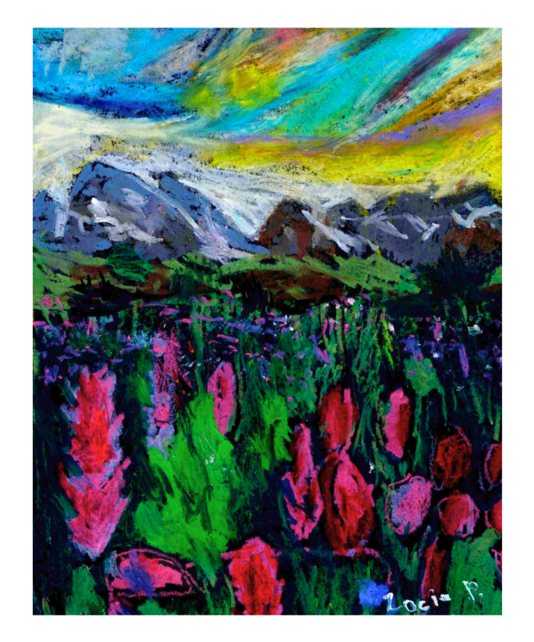 Heidis Pink Flowers 2024 8 x 10 in 7 768x922