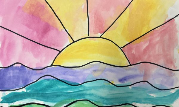 2024-2025 K-2 Grade Category Winner: John with "Sunrise"